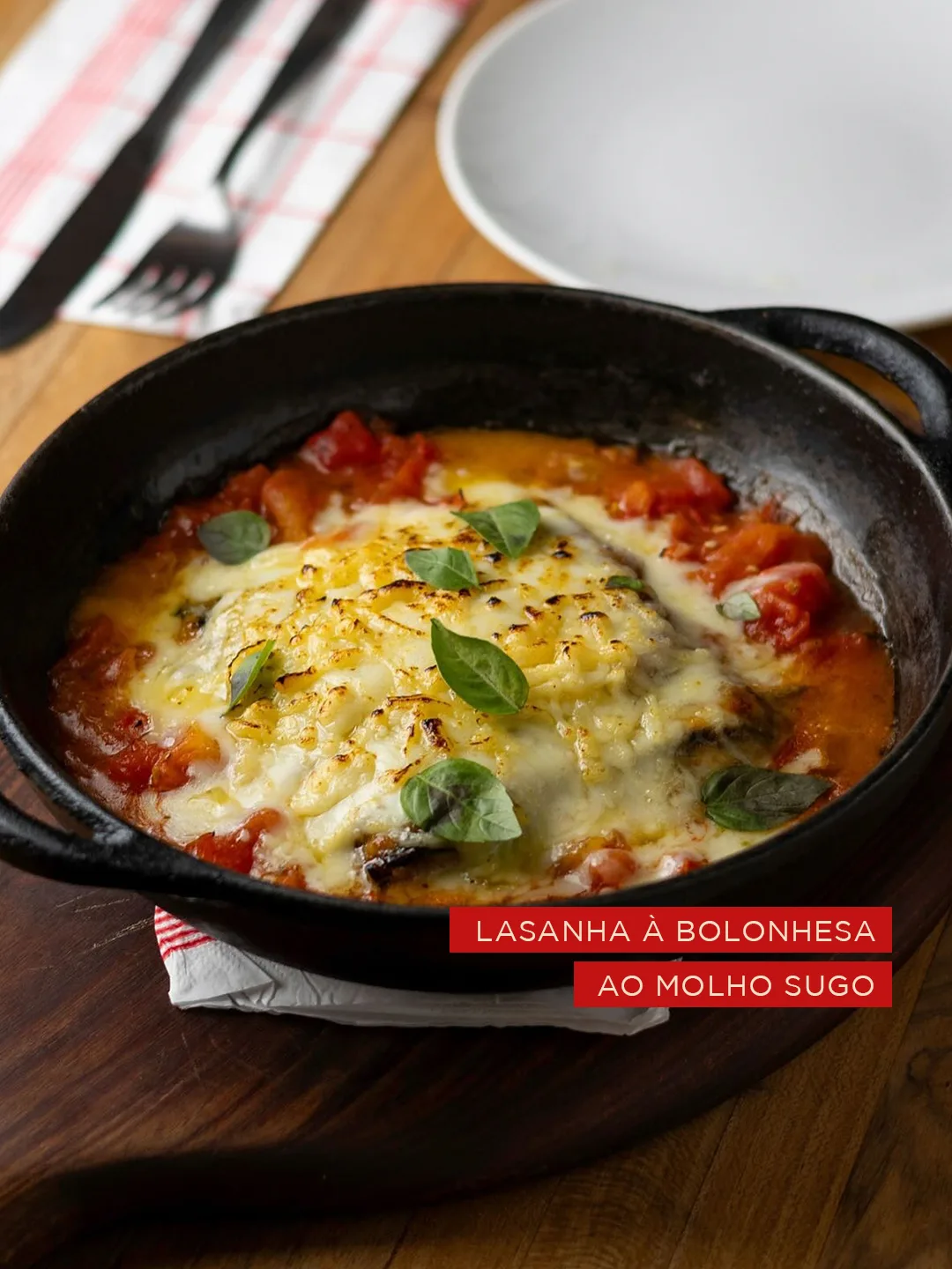 Lasanha à Bolonhesa ao molho sugo